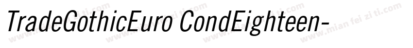 TradeGothicEuro CondEighteen字体转换